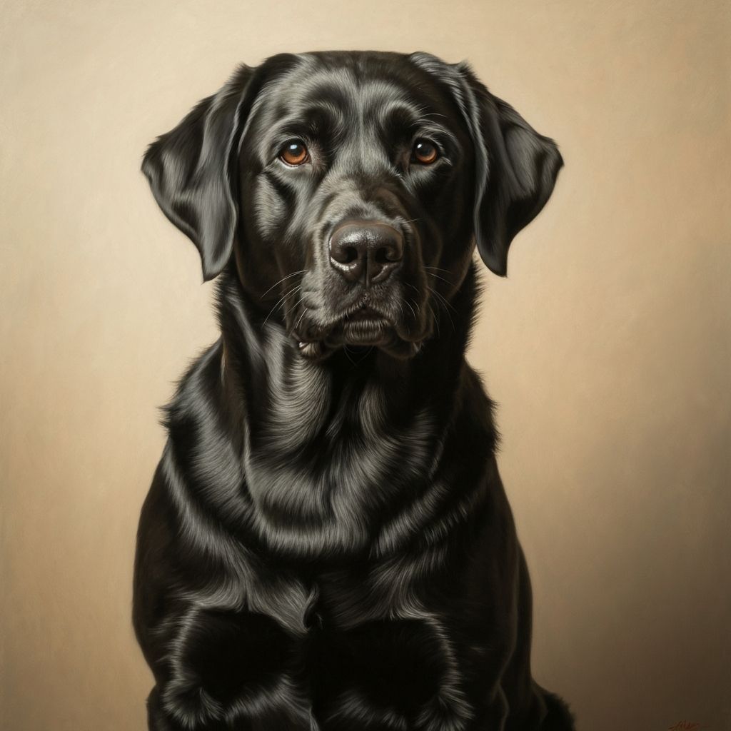 Black Labrador portrait